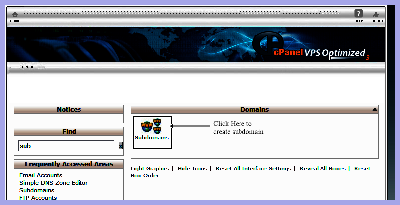 Create Subdomain in cpanel 1