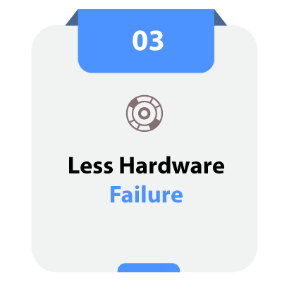 Less hardware failure