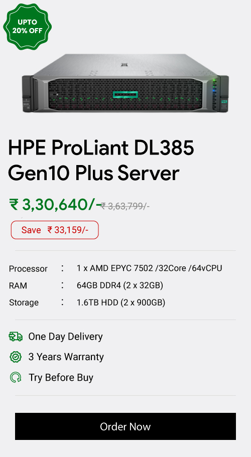 HPE ProLiant DL385 Gen10 Plus Server