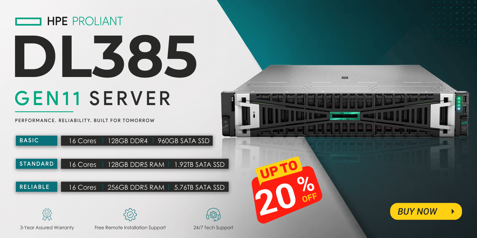 DL385 HPE DL385 Gen10 Server